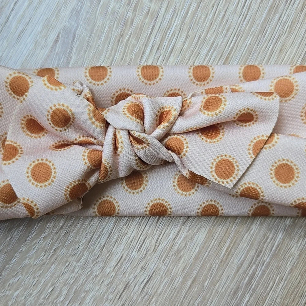 Retro Sun Boho Knotted Headband Turban Stretchy Baby Girl Nylon Head Wrap